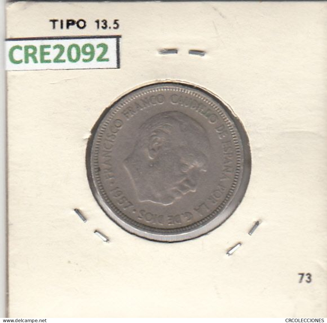 CRE2092 MONEDA  ESPAÑA FRANCO 5 PESETAS 1957 62 MBC - 5 Pesetas