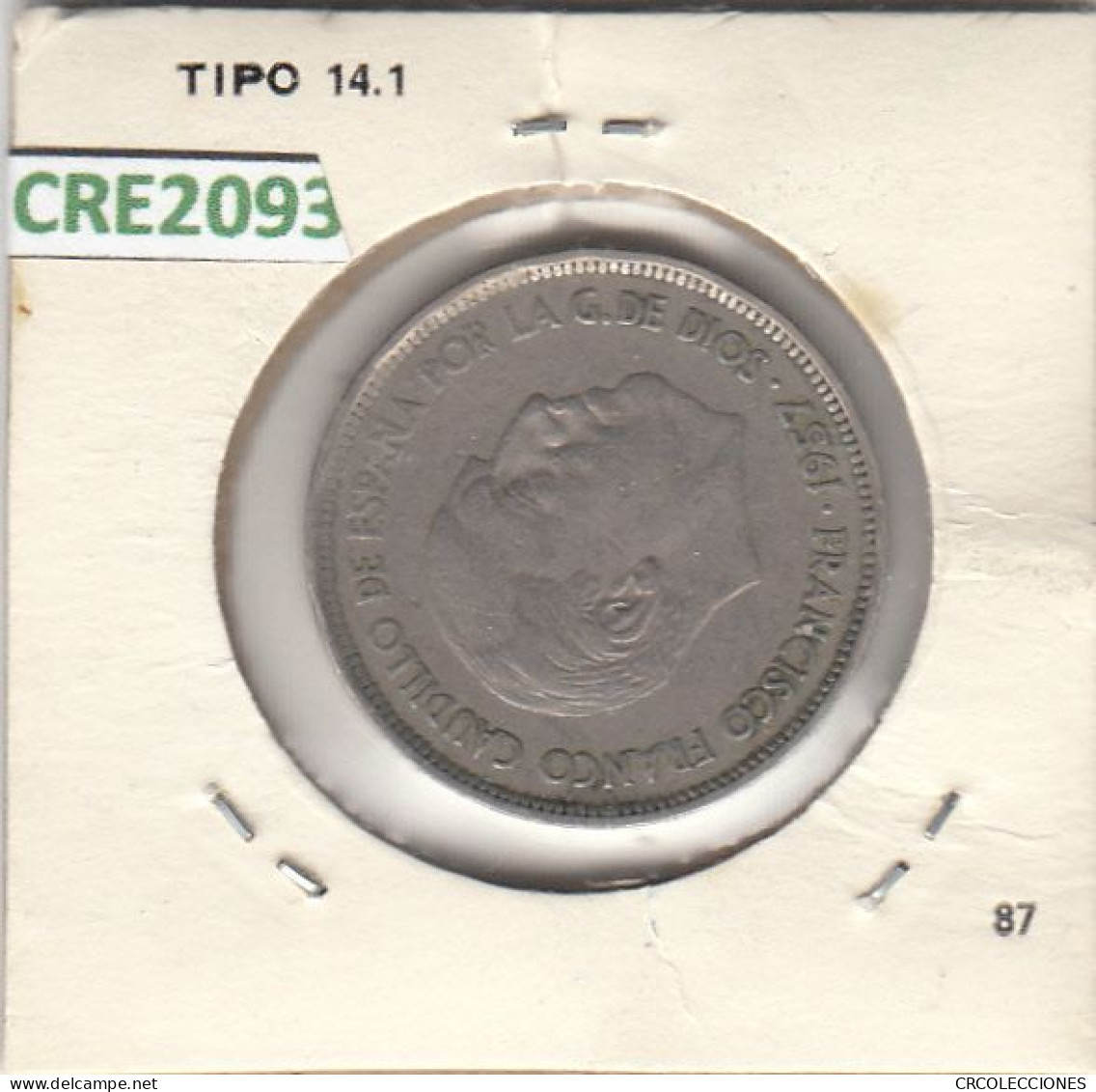 CRE2093 MONEDA  ESPAÑA FRANCO 25 PESETAS 1957 58 MBC - 25 Pesetas