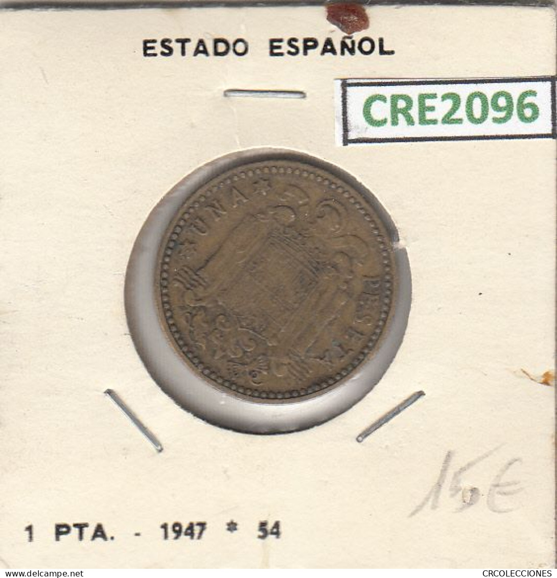 CRE2096 MONEDA  ESPAÑA FRANCO 1 PESETA 1947 54 MBC - 1 Peseta