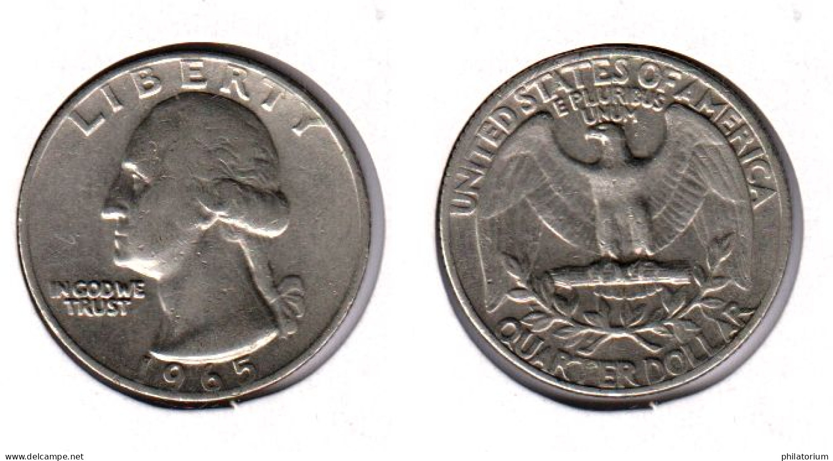 Etats Unis  Quarter Dollar 1965 ; USA - 1932-1998: Washington