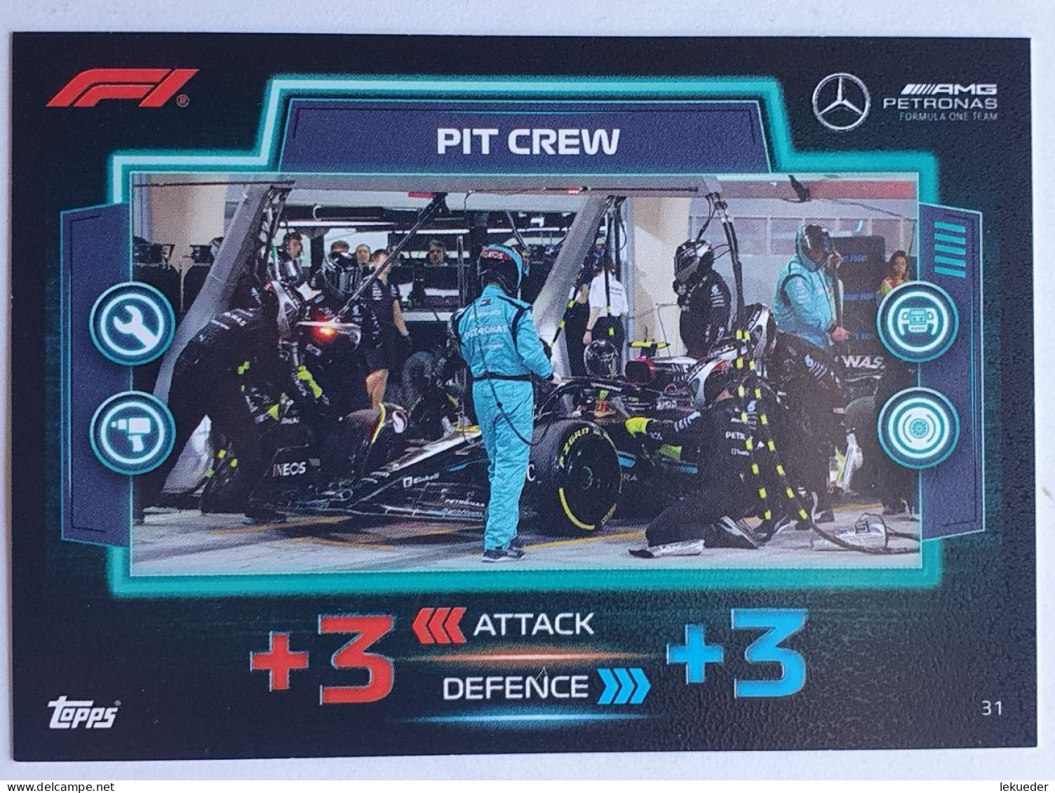#31 Pit Crew (Mercedes-AMG) - TOPPS Turbo Attax F1 2023 - Automobilismo - F1