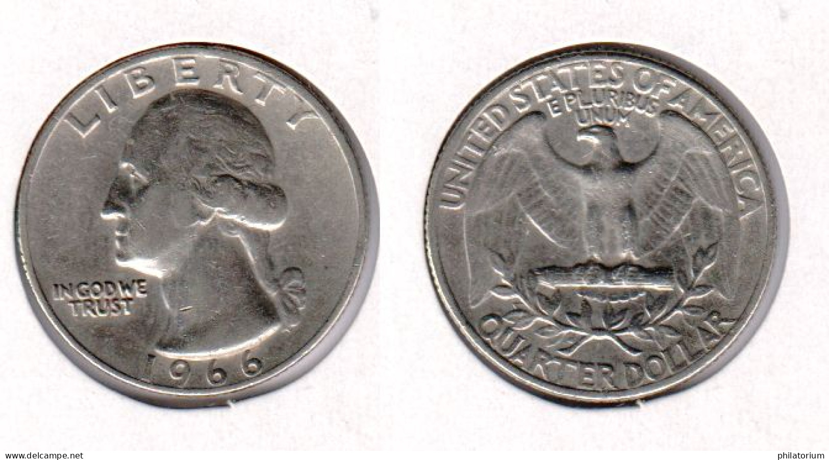 Etats Unis  Quarter Dollar 1966 ; USA - 1932-1998: Washington