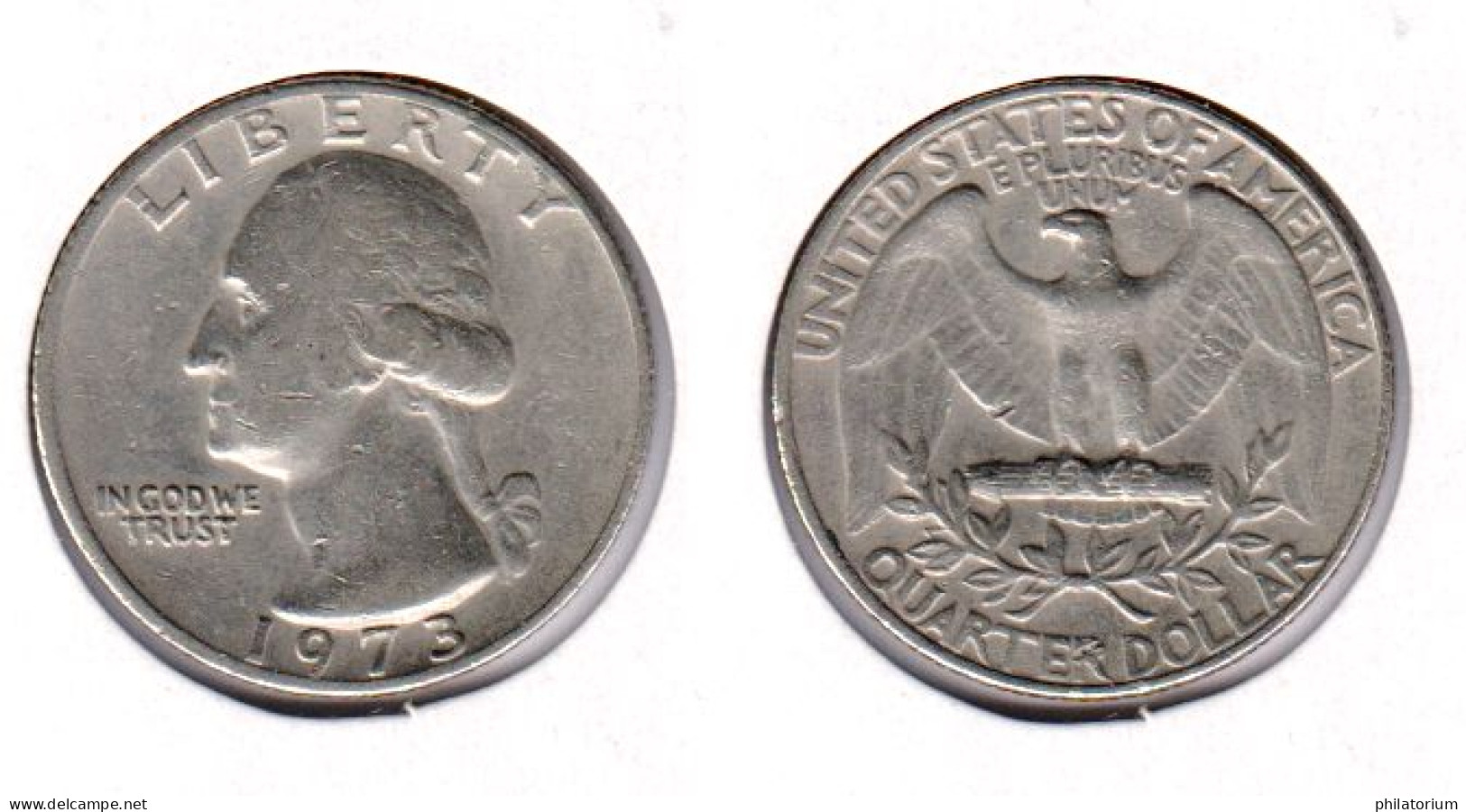 Etats Unis  Quarter Dollar 1973 ; USA - 1932-1998: Washington