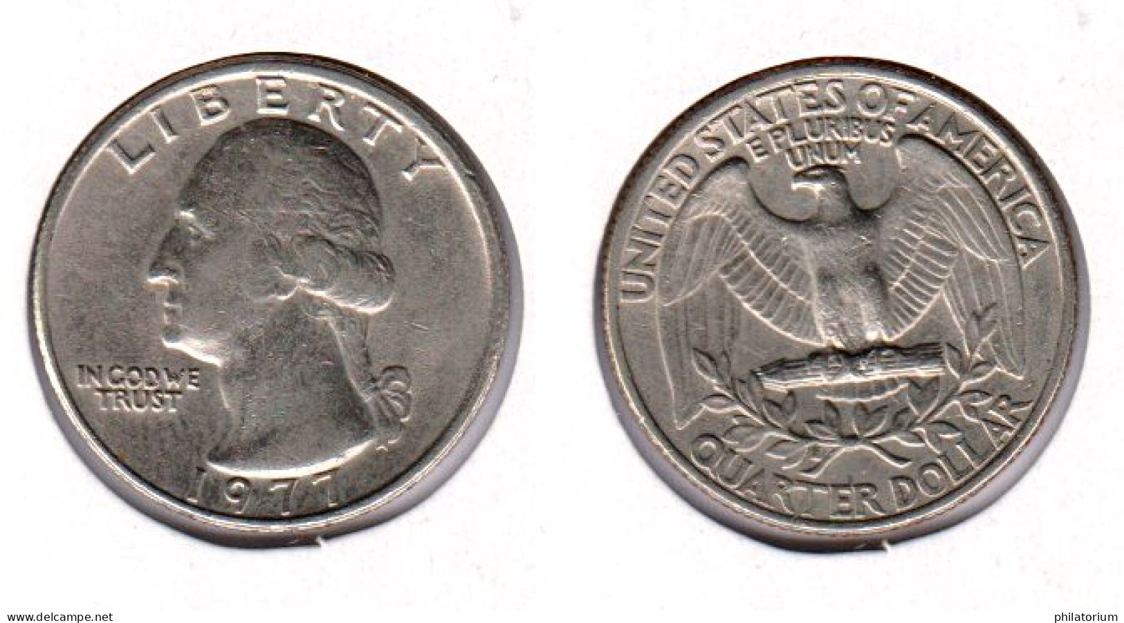 Etats Unis  Quarter Dollar 1977 ; USA - 1932-1998: Washington