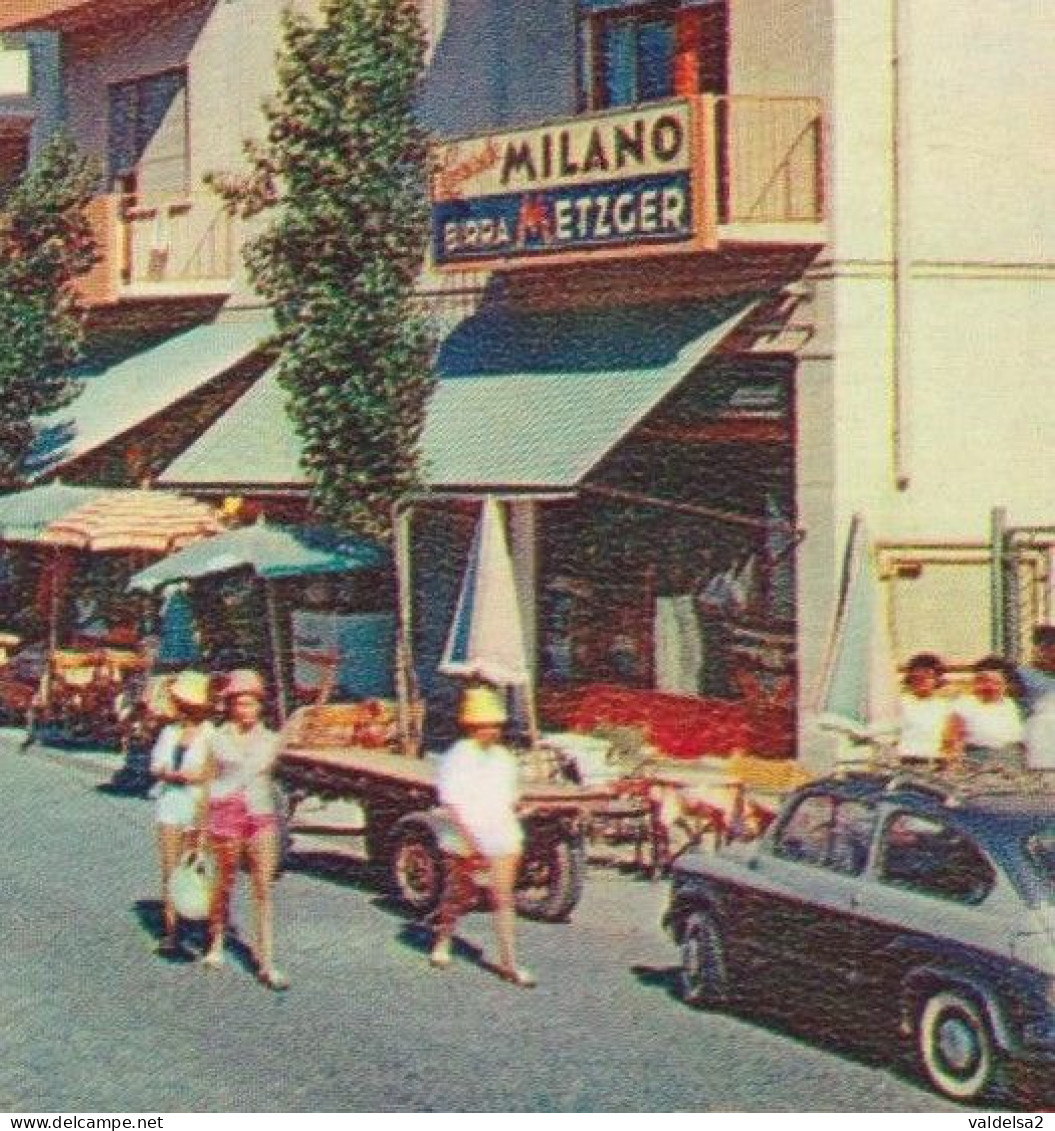 LIDO DI SOTTOMARINA - CHIOGGIA - VENEZIA - PIAZZALE ITALIA - BAR CON INSEGNA PUBBLICITARIA BIRRA METZGER - 1960 - Chioggia
