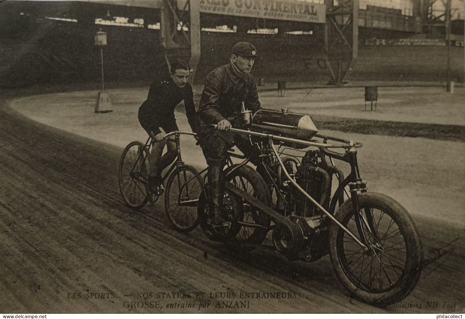 Cyclisme Les Sports Nos Stayers (Motorbike) Grosse Entratne Park Anzani 1905 - Cyclisme