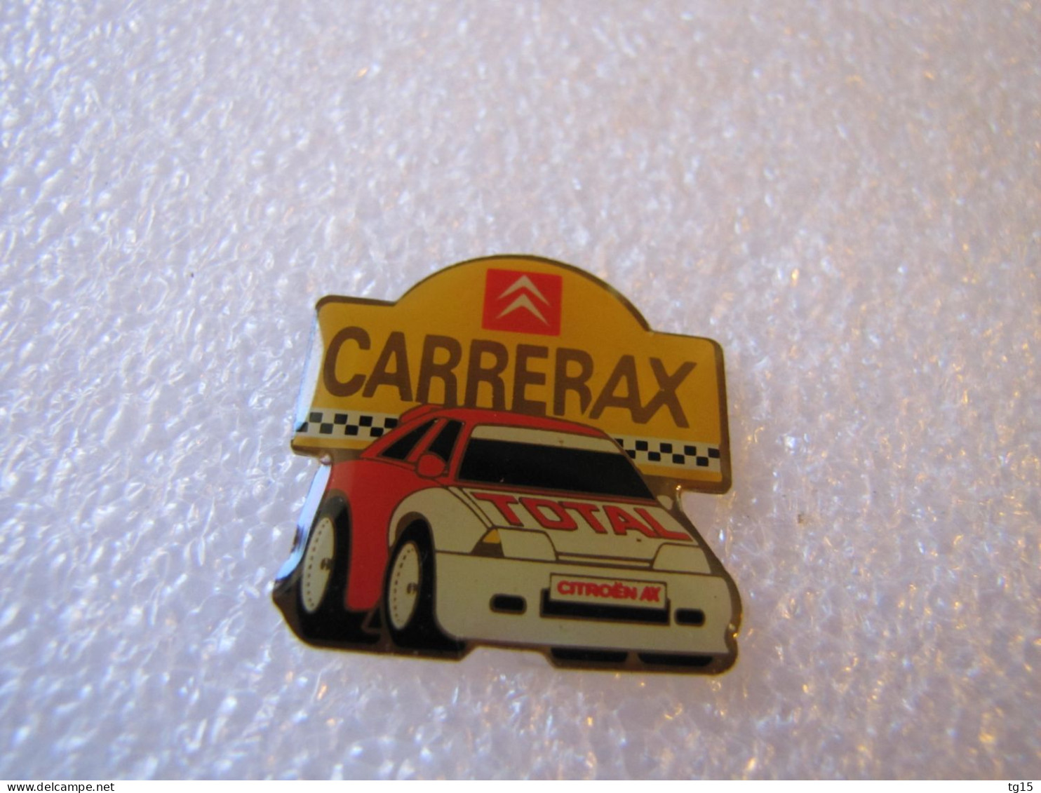 RARE  PIN'S    CITROËN  AX   CARRERAX    TOTAL - Citroën