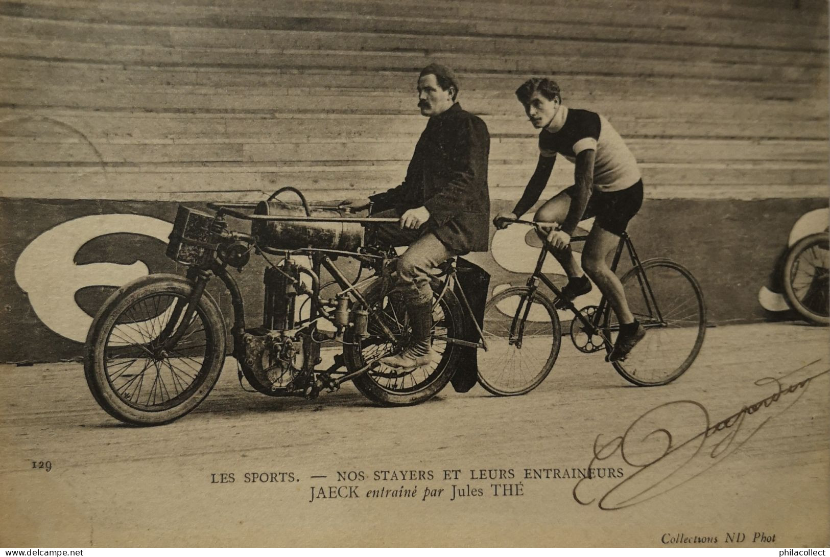 Cyclisme Les Sports Nos Stayers (Motorbike) Jaeck Entraine Par Jules The  1905 - Cyclisme