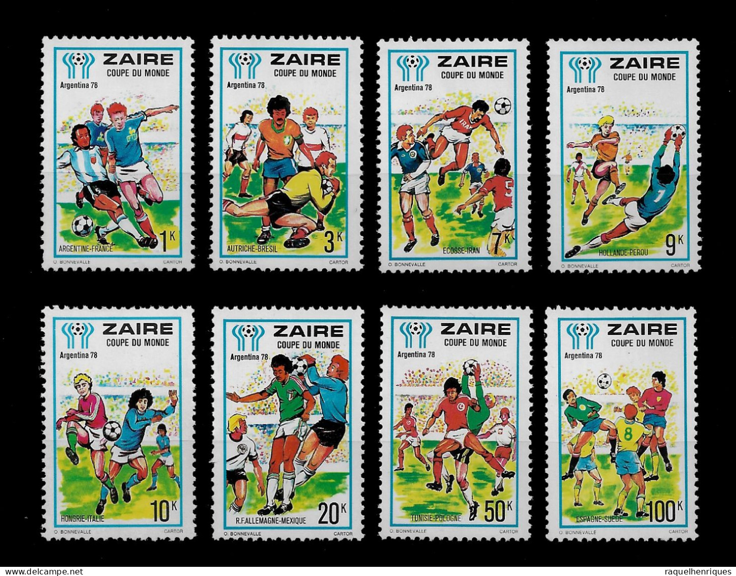 CONGO ZAIRE STAMP - 1978 Football World Cup - Argentina SET MNH (NP#01) - Nuovi