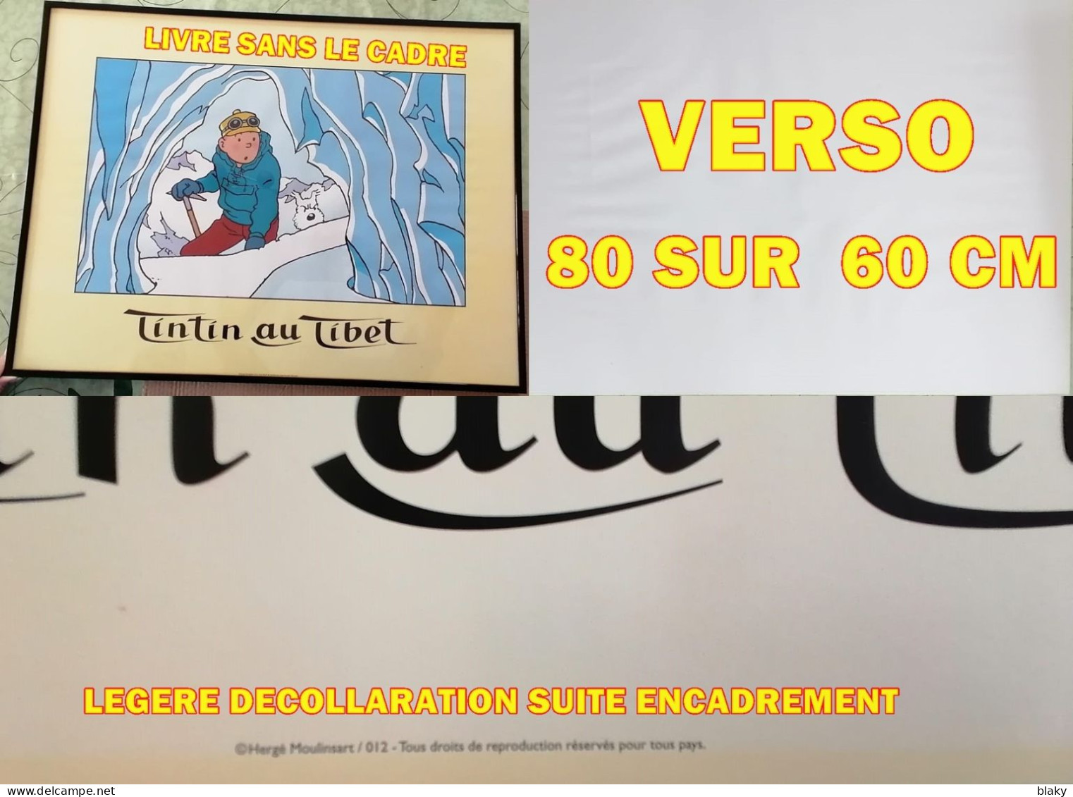 ANNEE 90  * TINTIN AU TIBET -NUMERO 012-HERGE -MOULINSART - Affiches & Posters