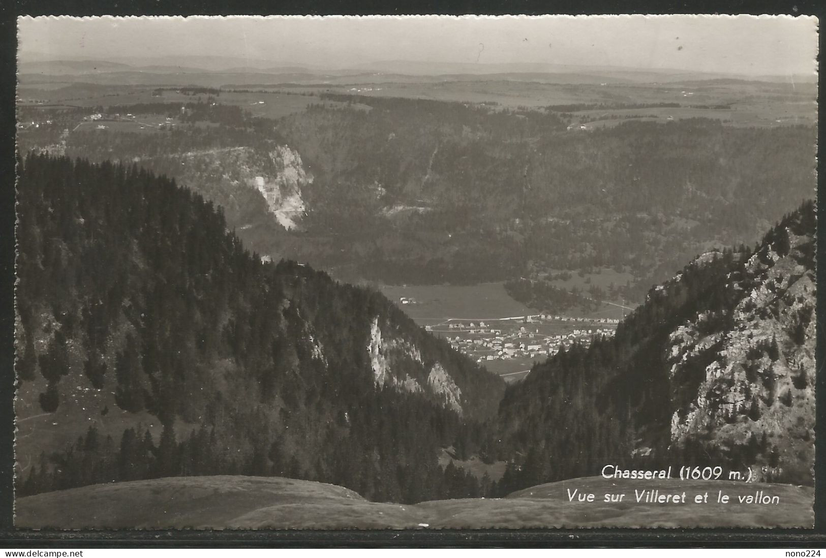 Carte P De 1955 ( Chasseral / Vue Sur Villeret Et Le Vallon ) - Villeret