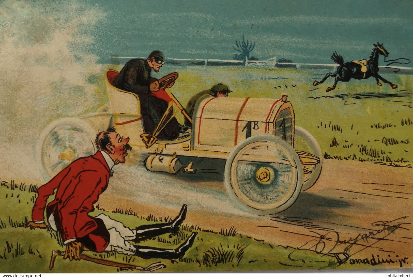 Automobile (Humor) By Donadini Jr. 1907 No 1. Used In CH. - Altri & Non Classificati