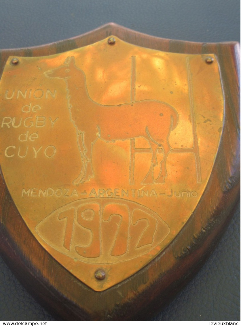 Rugby / Plaque De Tournoi/ Championnat Argentin De La Jeunesse/ Union De Rugby De Cuyo/Mendoza/ARGENTINA/1977   SPO455 - Rugby