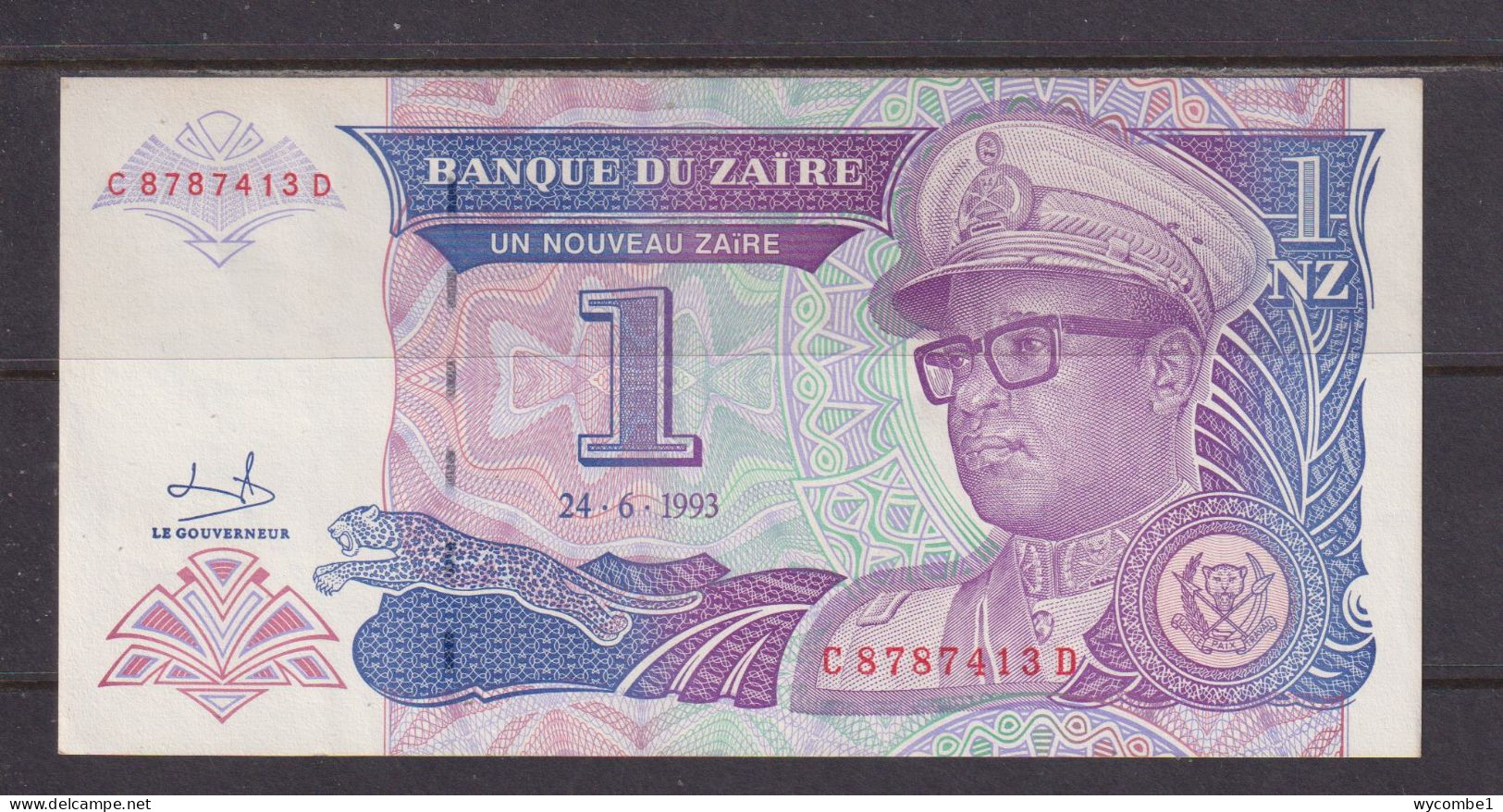 ZAIRE - 1993 1 New Zaire  AUNC Banknote As Scans - Zaïre
