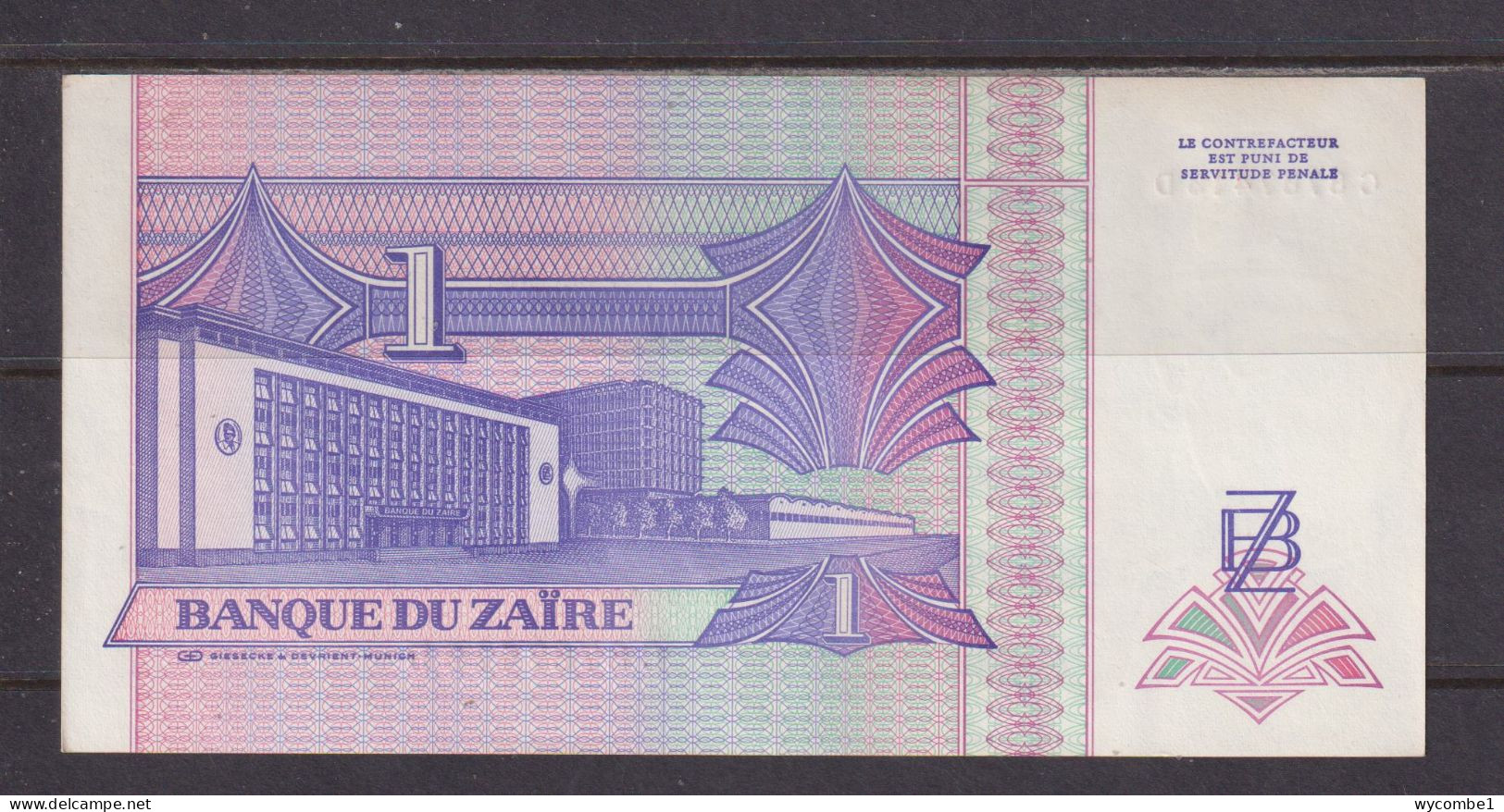 ZAIRE - 1993 1 New Zaire  AUNC Banknote As Scans - Zaïre