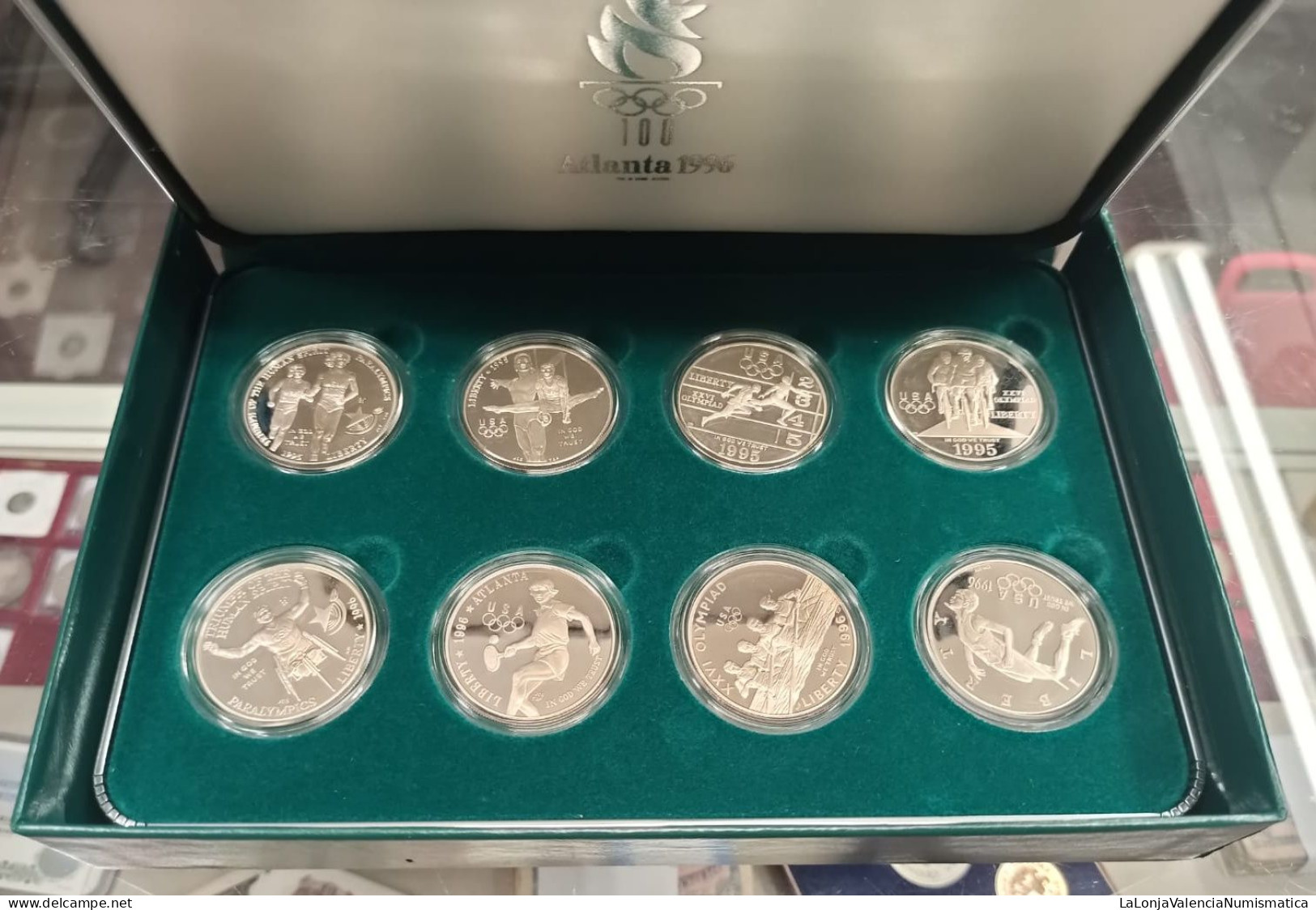 Estuche 8 Monedas Plata Olimpiadas De Estados Unidos 1996 - Juegos Del Centenario De Atlanta - Sonstige – Amerika