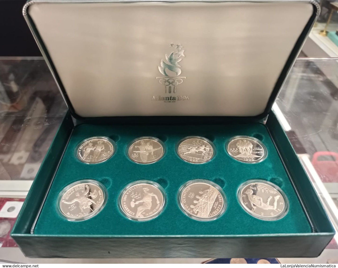 Estuche 8 Monedas Plata Olimpiadas De Estados Unidos 1996 - Juegos Del Centenario De Atlanta - Sonstige – Amerika