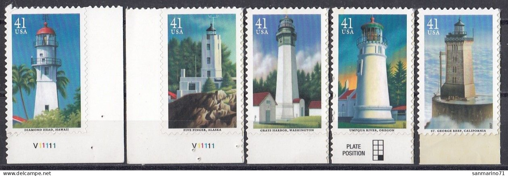 UNITED STATES 4233-4237,unused,lighthouses - Neufs