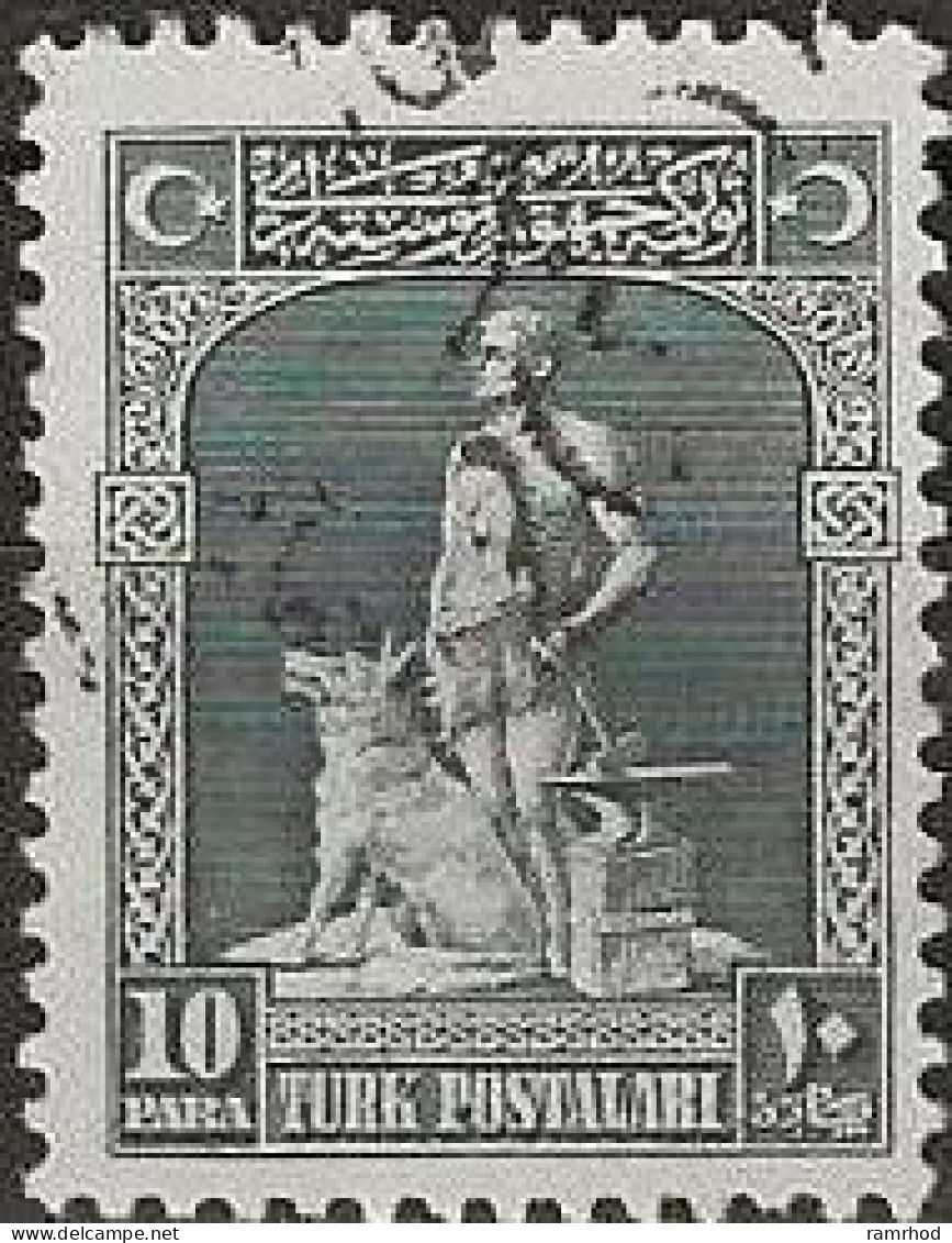 TURKEY 1926 Blacksmith & Grey Wolf - 10pa. - Grey FU - Used Stamps