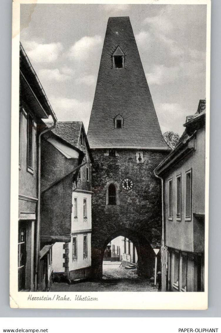 6583 HERRSTEIN, Uhrturm, 1957, Kl. Druckstelle - Birkenfeld (Nahe)