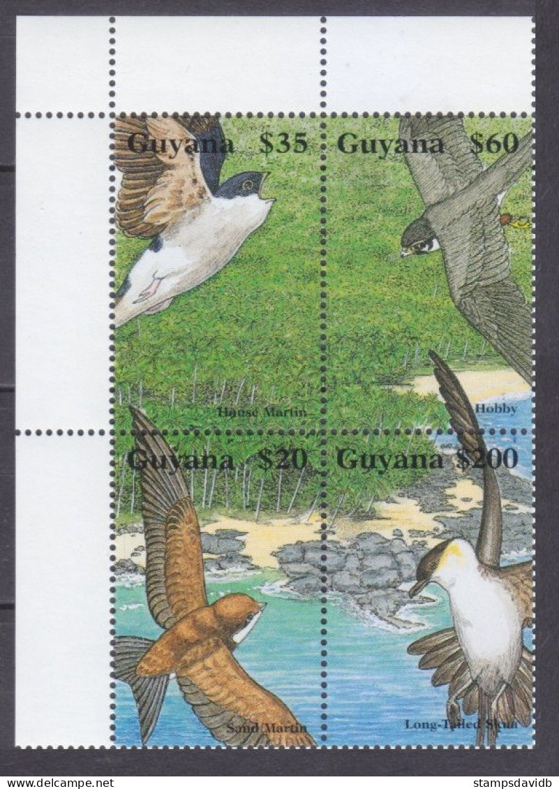 1995 Guyana 5311-5314VB Birds 4,60 € - Piciformes (pájaros Carpinteros)