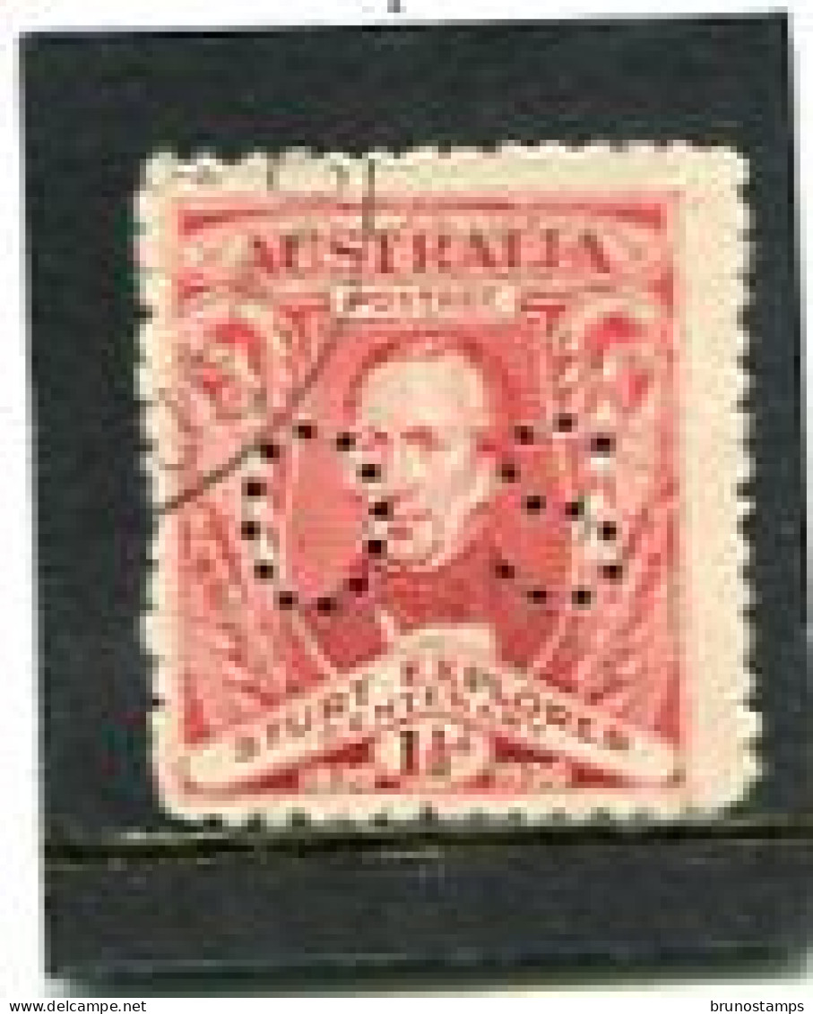AUSTRALIA - 1930   1 1/2d  STURT  PERFORATED  OS   FINE USED  SG  O121 - Oficiales