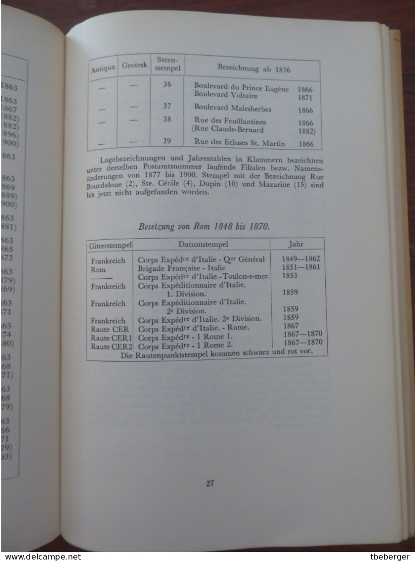 Wilhelm Hofinger: Monographie Der Französischen Briefmarke Band 1 - Philately And Postal History