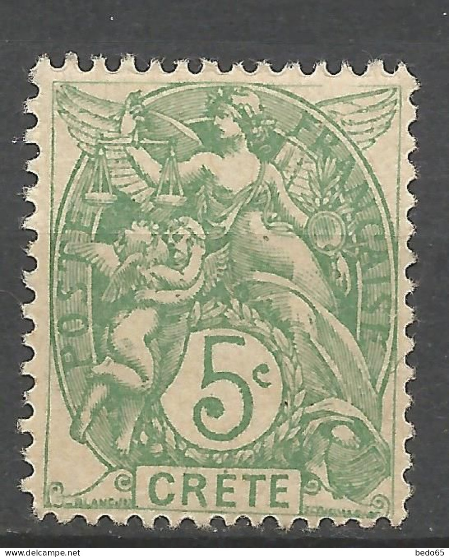 CRETE N° 4 NEUF* LEGERE TRACE DE CHARNIERE  / Hinge  / MH - Unused Stamps