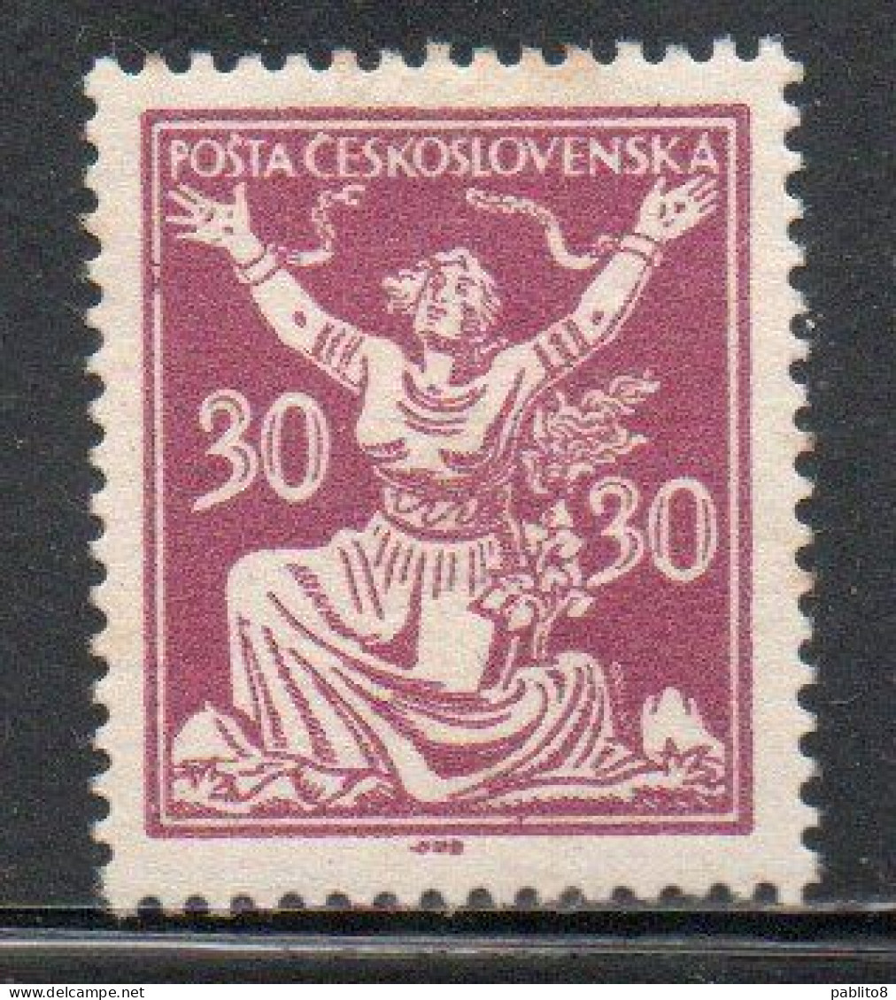 CZECH REPUBLIC REPUBBLICA CECA CZECHOSLOVAKIA CESKA CECOSLOVACCHIA 1920 BREAKING CHAINS TO FREEDOM 30h MH - Ongebruikt