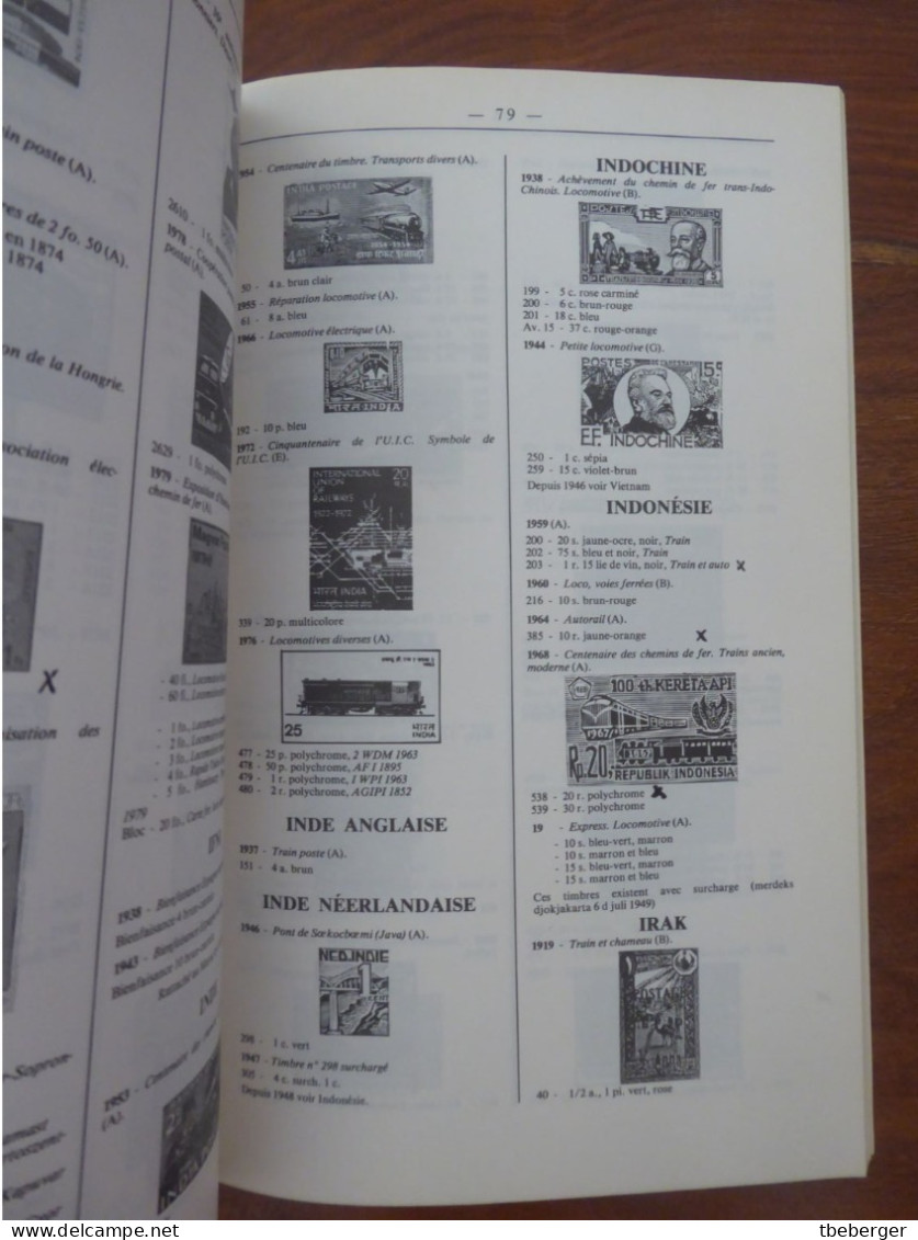 CATALOGUE MONDIAL ILLUSTRE THEMATIQUE CHEMIN DE FER; Timbres Ferroviaires Inventaire Sans Cote 1980&1985 - Railways