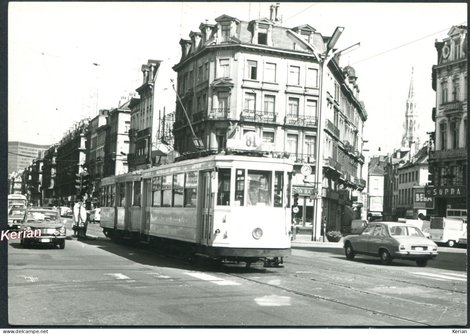 PHOTOGRAPHIE R. Temmerman - Tramway De Bruxelles STIB Ligne 81 En 1973 - Voir 2 Scans Larges - Trasporto Pubblico Stradale
