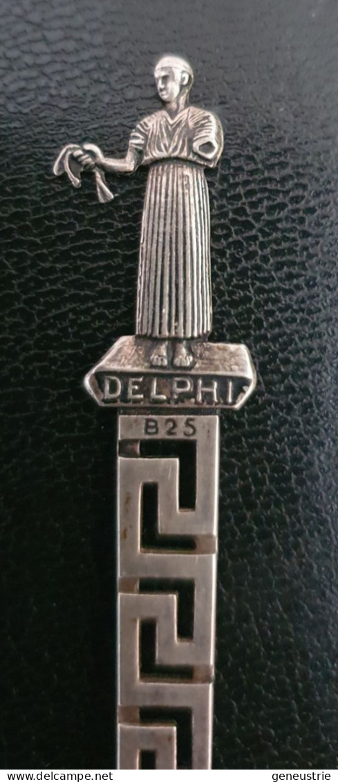 Très Belle Cuillère Souvenir En Argent Massif 800/1000 "Delphi / Delphe" Grèce - Cuiller - Greek Silver Spoon - Cucchiai