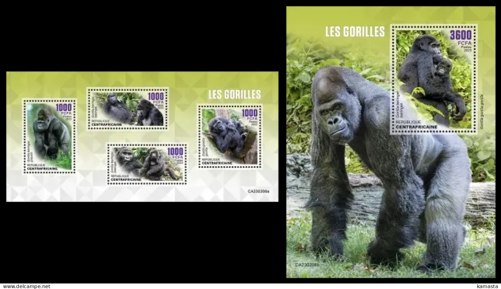 Central Africa 2023 Gorillas. (206) OFFICIAL ISSUE - Gorilla's