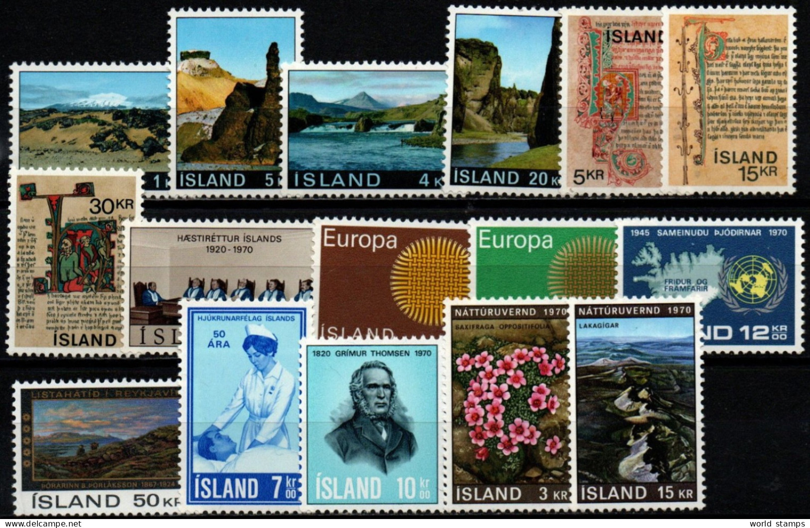 ISLANDE 1970 ** - Volledig Jaar