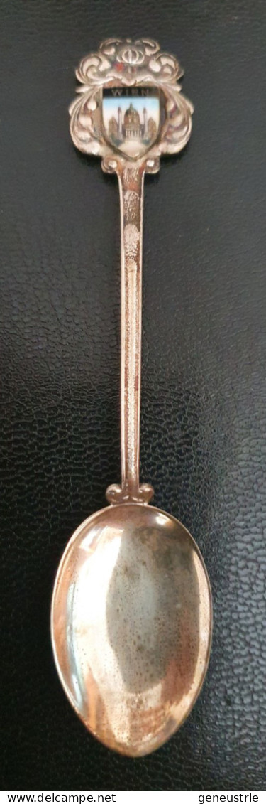 Belle Cuillère Souvenir En Argent Massif 900 "Wien / Vienne (Autriche)" Cuiller - Silver Spoon - Spoons