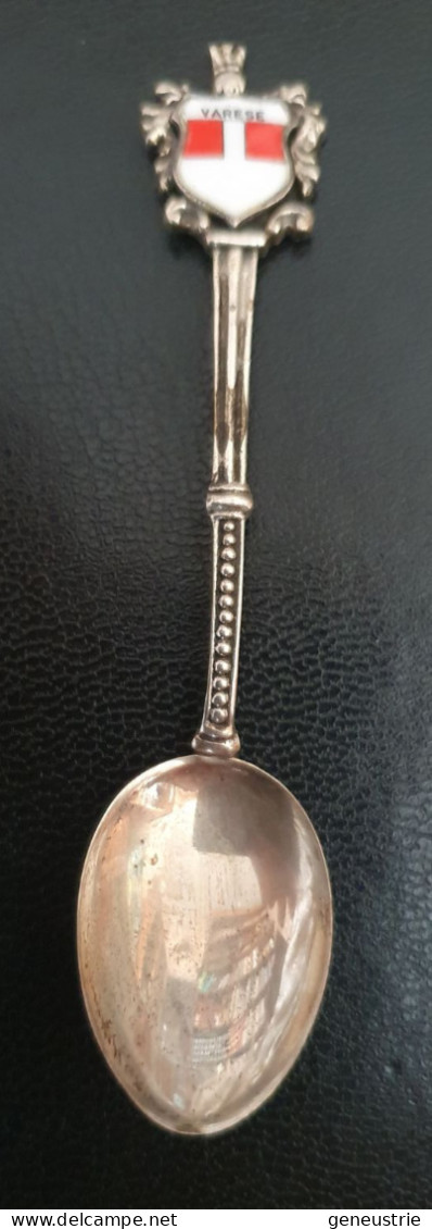 Belle Cuillère Souvenir En Argent Massif Poinçonné 800 "Varese (Itale)" Cuiller - Silver Spoon - Cucharas