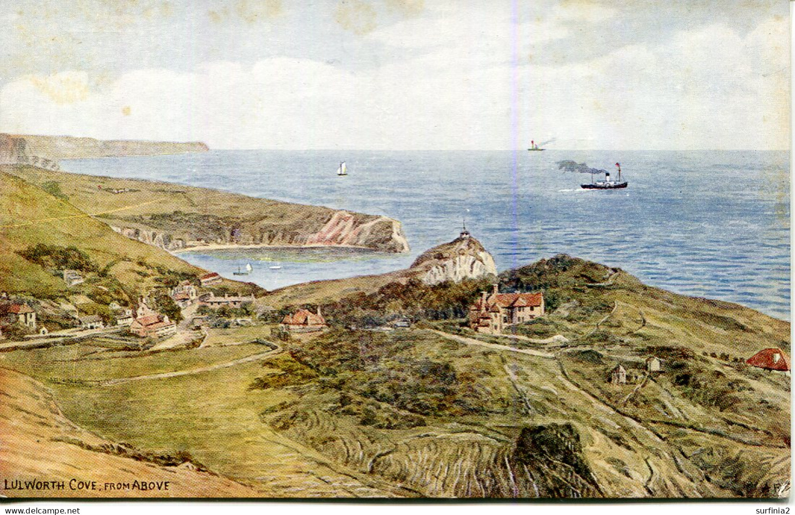 A R QUINTON - SALMON 3623 - LULWORTH COVE FROM ABOVE - Quinton, AR