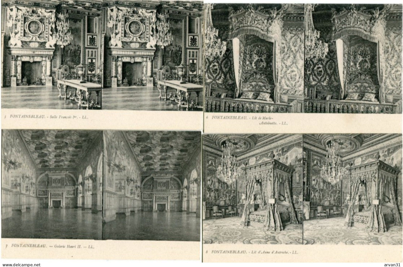 FONTAINEBLEAU - LOT De 10 CARTES STEREOSCOPIQUES ============> PORT GRATUIT - (BEAU DOS VERT) - - Stereoscope Cards