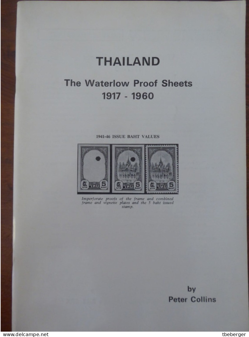 Collins; Siam / Thailand: The Waterlow Proof Sheets 1917-1960; Robson Lowe - Philately And Postal History