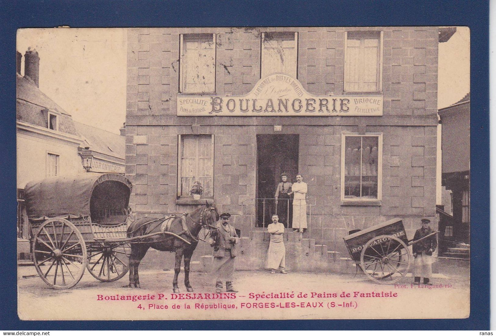 CPA [76] Seine Maritime > Forges Les Eaux Boulangerie Métier Voir Scan Du Dos - Forges Les Eaux