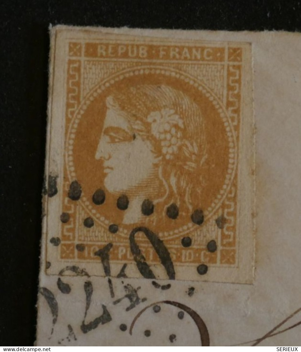 DC10 FRANCE   BELLE LETTRE  RARE   1873  MARSEILLE +EMISSION DE BORDEAUX N°43A  +++ - 1870 Ausgabe Bordeaux