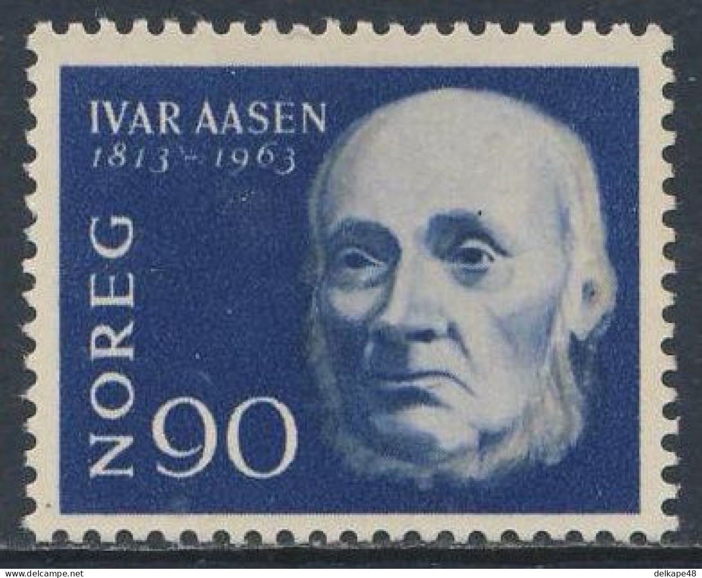Norway Norge Norwegen 1963 Mi 497 YT 459 SG 554 ** Ivar Andreas Aasen Norwegian Philologist, Lexicographer, Playwright - Ongebruikt