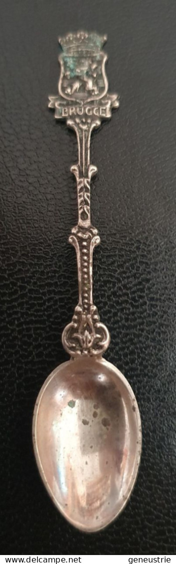 Belle Cuillère Souvenir En Argent Massif Poinçonné 835 "Brugge / Bruges (Belgique)" Cuiller - Silver Spoon - Cucharas