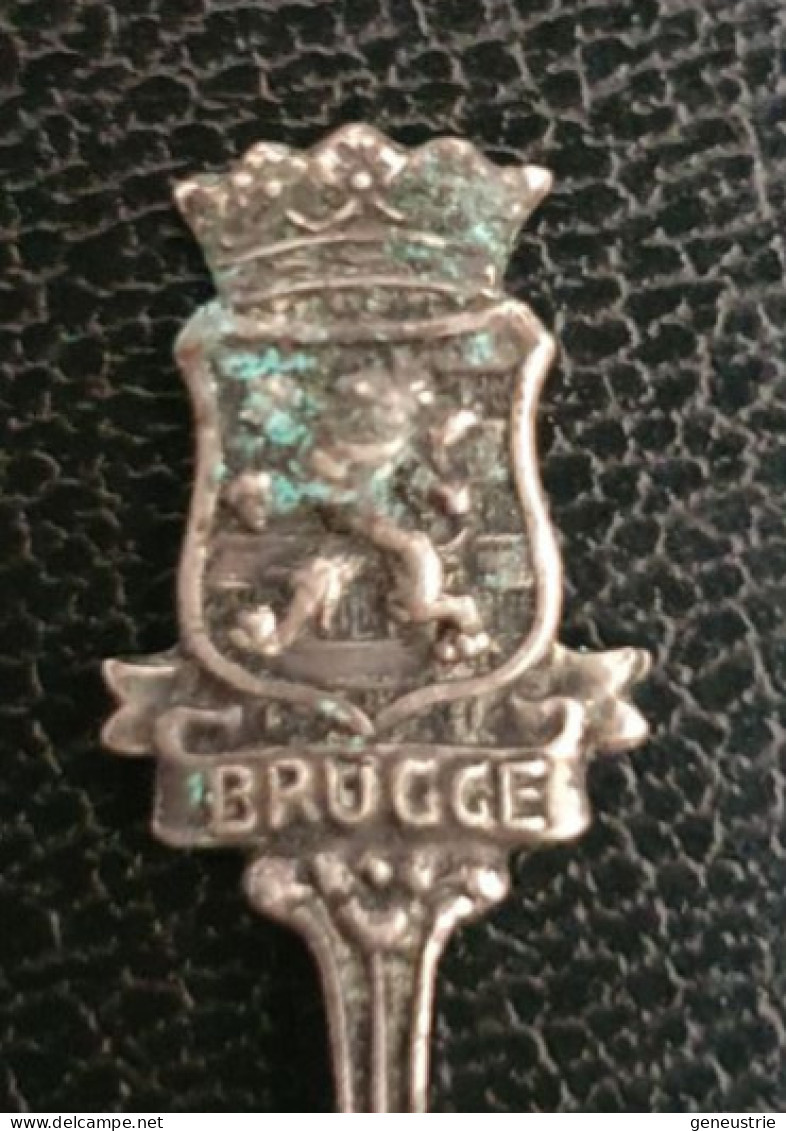 Belle Cuillère Souvenir En Argent Massif Poinçonné 835 "Brugge / Bruges (Belgique)" Cuiller - Silver Spoon - Lepels