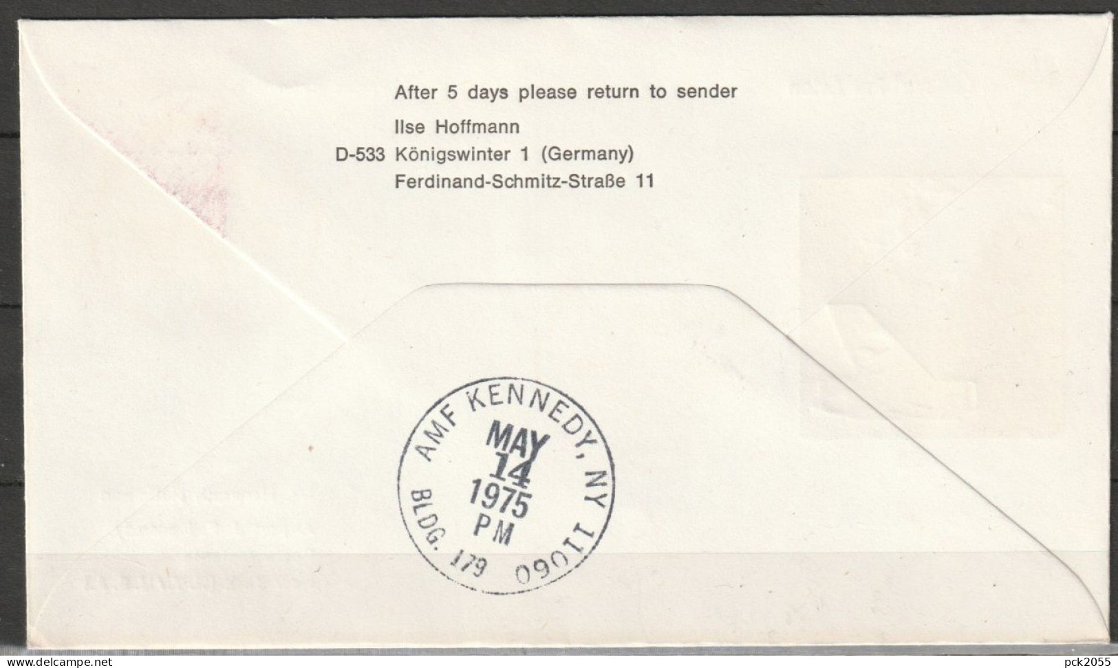 Flugpost/ Erstflug 1975 LH408 Mit DC10  München - New York 14.5.1975 Ankunftstempel 14.5.75 ( FP 211) - Premiers Vols