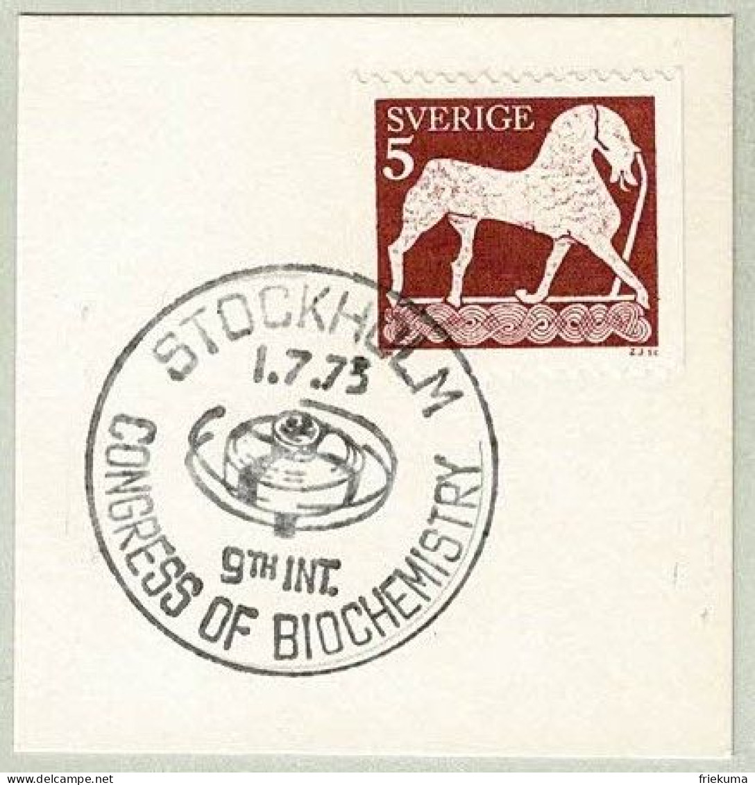 Schweden / Sverige 1973, Sonderstempel Congress Biochemie / Biochemistry Stockholm - Chimie