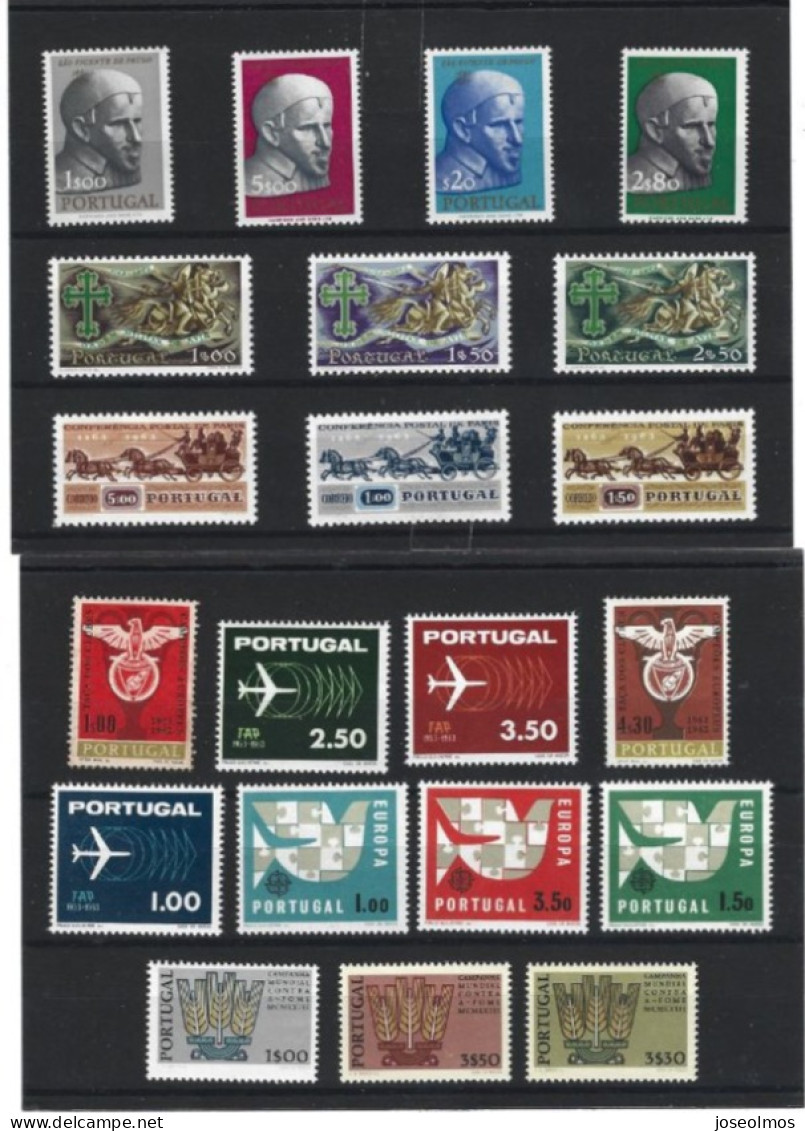 TIMBRES PORTUGUAL  ANNEE COMPLETE NEUF 1963** 21VLS LUXE - Ganze Jahrgänge