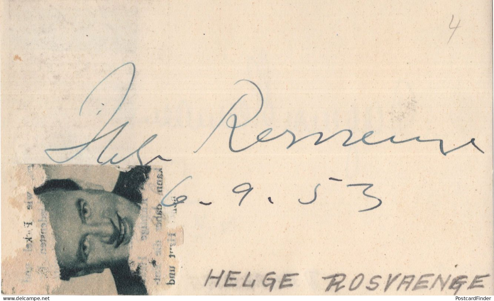 Helge Rosvaenge Danish Opera Tenor Dagmar Herrmann Slovakia Autograph - Singers & Musicians