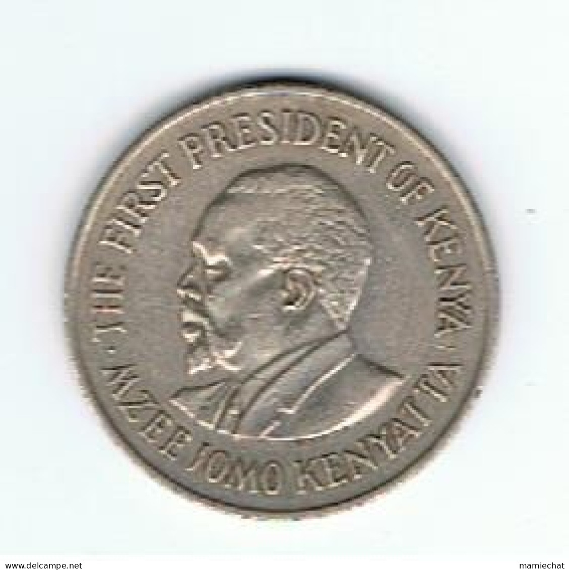 KENYA-PIECE DE 1 SHILLING-1975-2 SCANS- - Kenia