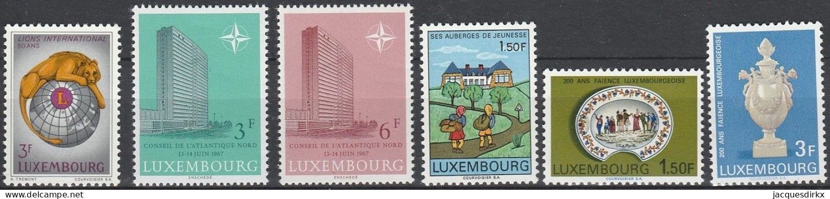 Luxembourg    .   Y&T     .    6 Timbres     .    **      .      Neuf Avec Gomme Et SANS Charnière - Ungebraucht